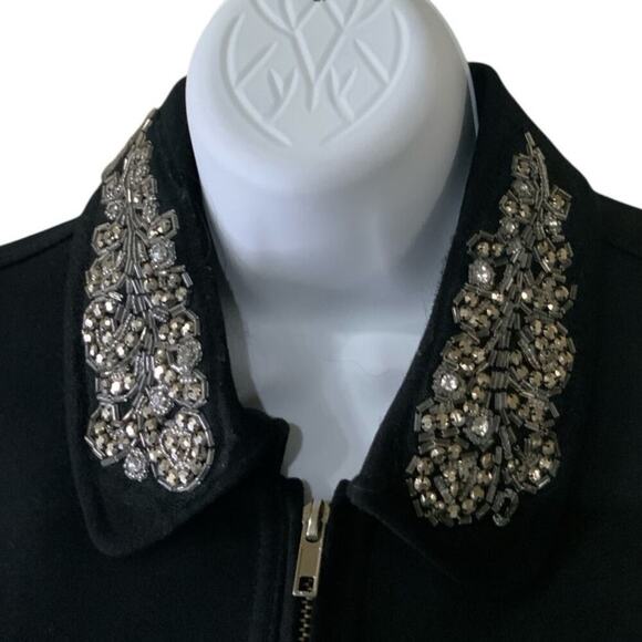 INC International Concepts Suit Jacket Blazer Womens L Full Zip Beaded Formal - Picture 6 of 10